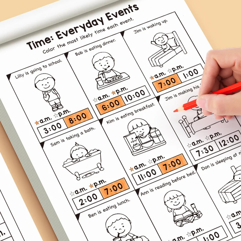 Children's Time Concept Practice Workbook, Suitable for Home School and. gallery