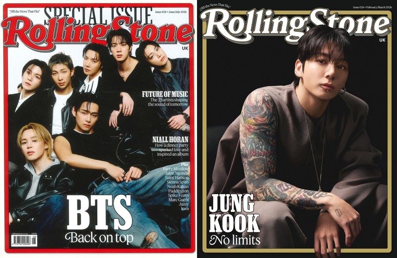 Rolling Stone Magazine Double Bundle: Issue 26 & 28, BTS, Jung Kook, K-Pop, 2026
