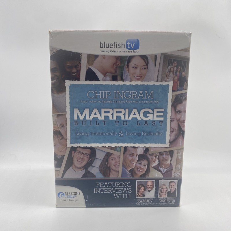 Chip Ingram Marriage Built To Last Bluefish Leaders Guide 6 DVDs 6 Workbooks