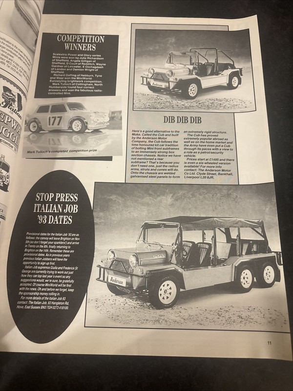 Mini World Magazine February 1993 - 2000 Mile Epic Journey Full Story, Hatchback gallery