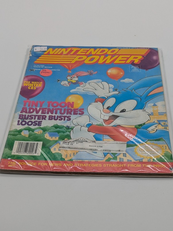 Nintendo Power Volume Issue 46 (1993) Tiny Toon With Cards Inserts No Poster