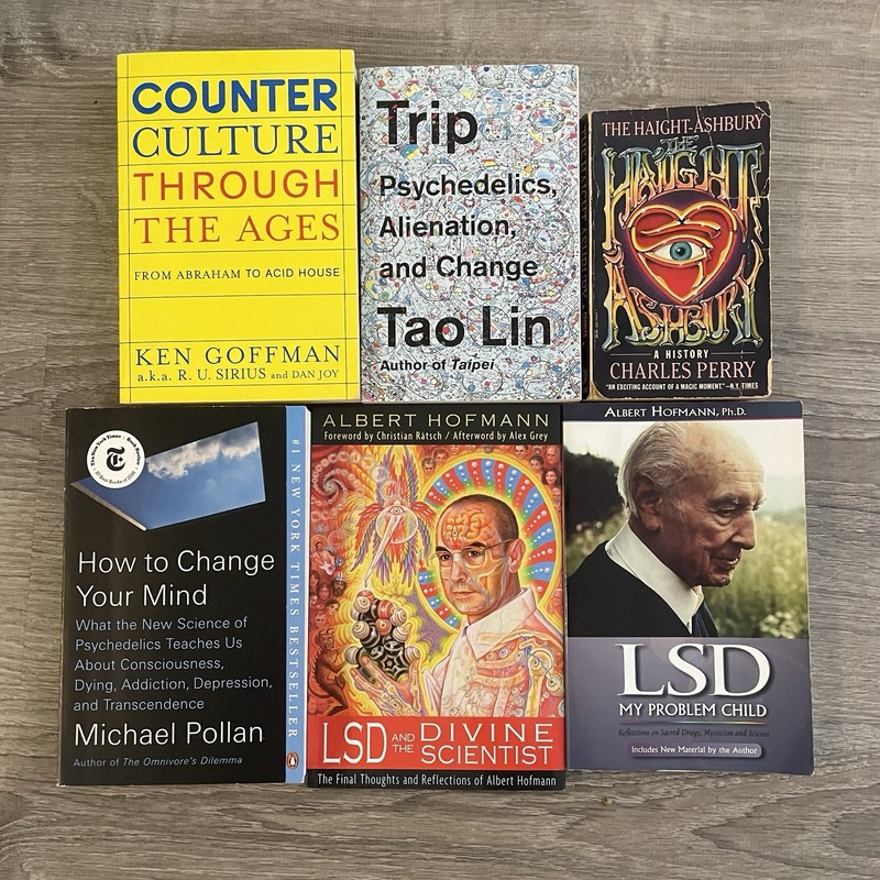 LSD Psychedelics Drugs Counter Culture 6 Book Lot Michael Pollan Albert Hoffman