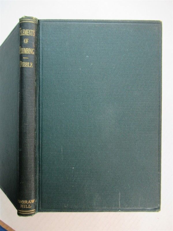 1918 Elements of Plumbing Dibble HC 5×7.5 170 pages