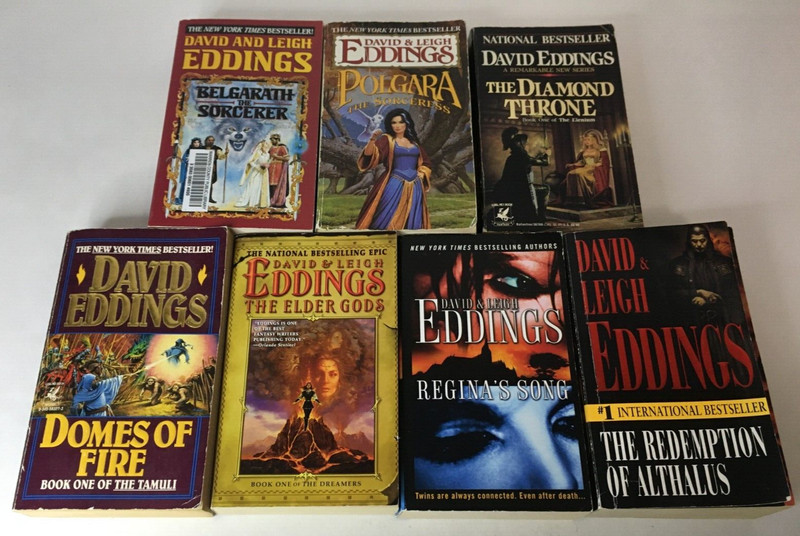 Lot of 7 David Eddings Paperback Books First Books #1 in Multiple Series Singles