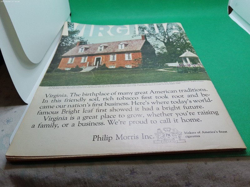 Virginia Travel Guide 1968 dated Westover Press tourist ads Philip Morris more gallery