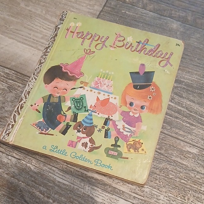 Golden Press Little Golden Book Happy Birthday Nast Illustrated Children’s HC