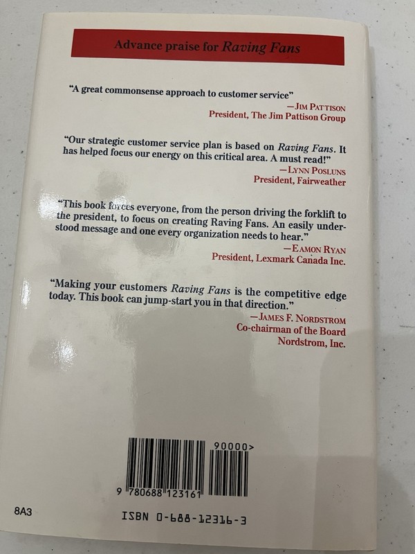 Raving Fans : A Revolutionary Approach to Customer Service (1993, Hardcover) gallery