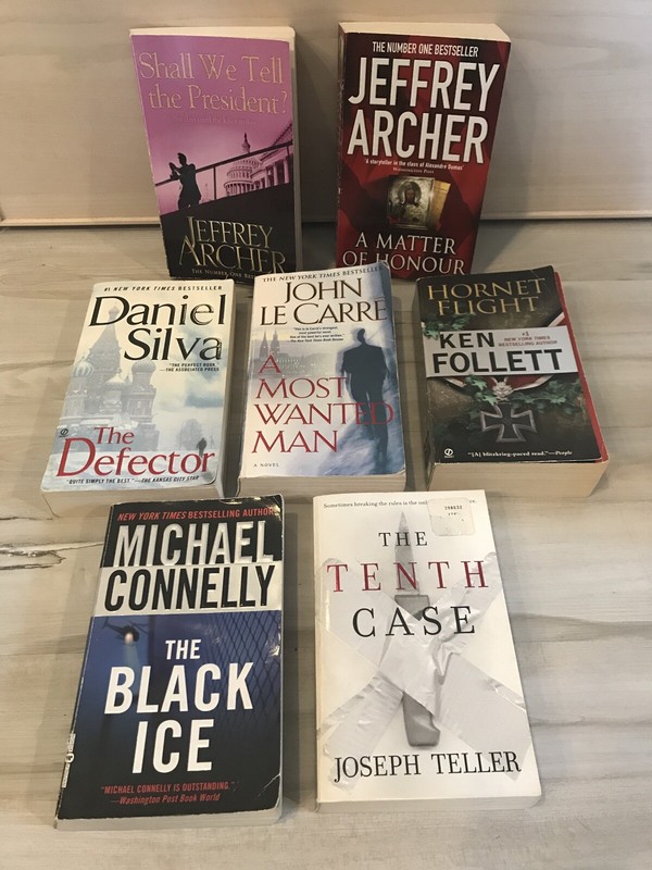 Mixed Lot Of 7 Bestsellers- Jeffrey Archer- Le Carrie- Silva- Teller- Connelly