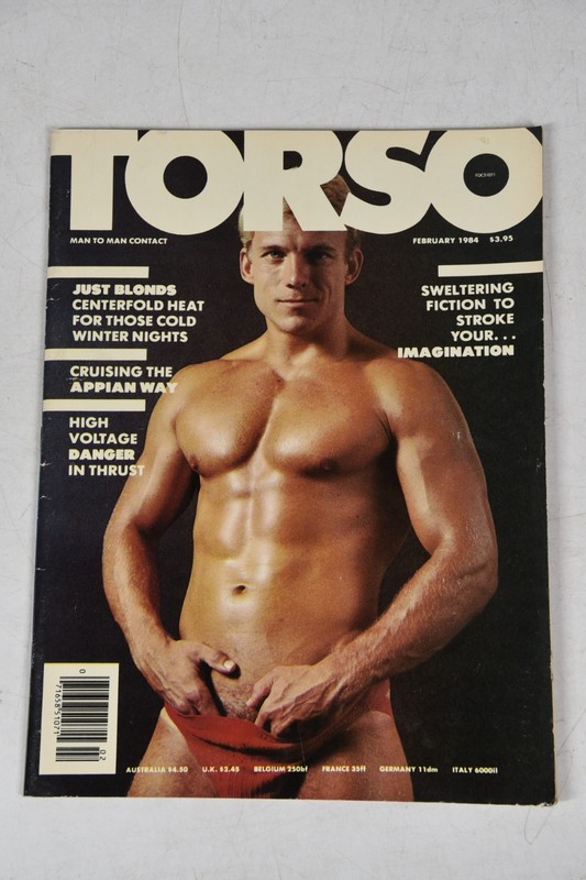 Vintage Torso Magazine Gay Pin-Up Muscle February 1984 Just Blonds Issue
