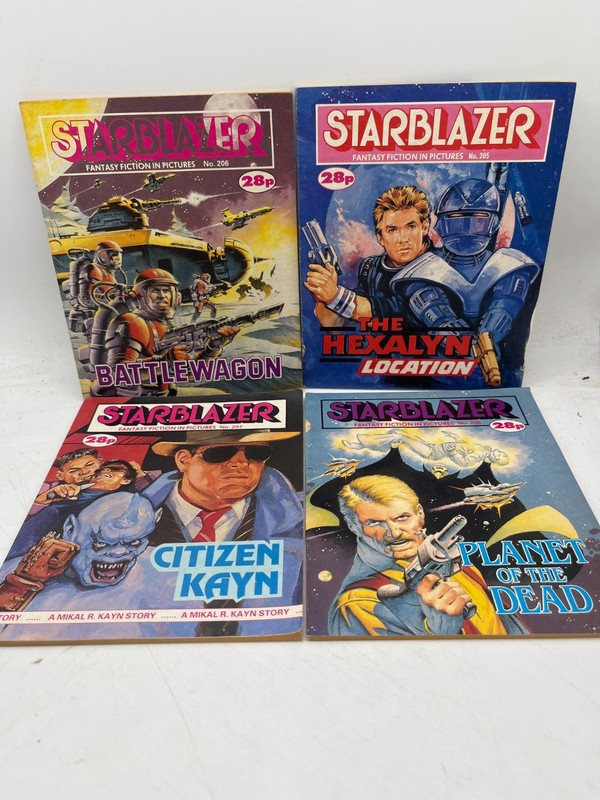 Starblazer Comic Lot #205-208 Battlewagon Planet of the Dead Citizen Kayn Sci-Fi