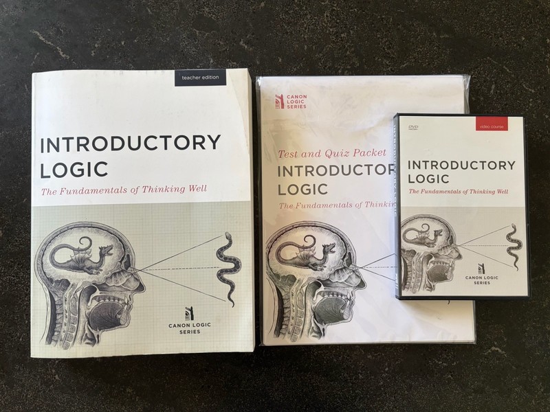 Canon Press Introductory Logic 5th Edition Teacher Edition, Tests& Quiz And DVDS