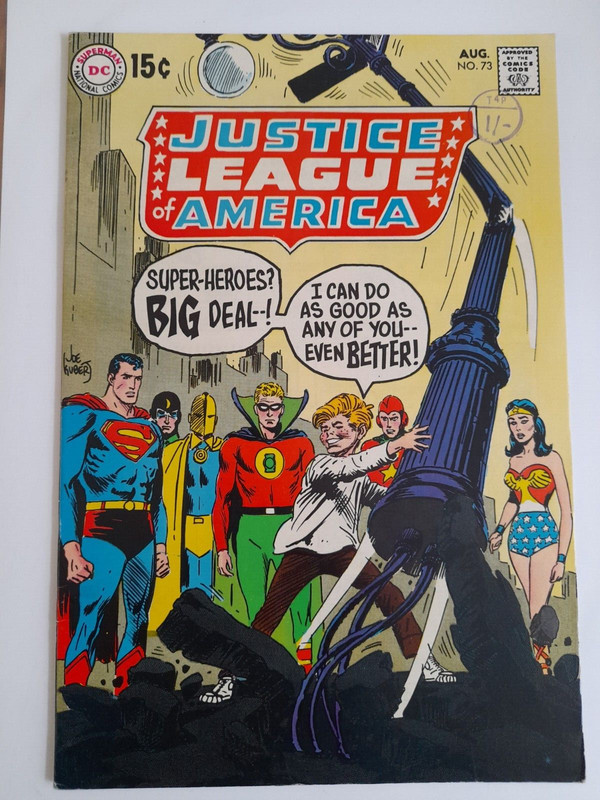Justice League of America #73 Aug 1969 VFINE- 7.5 1st app of GA Superman in SA