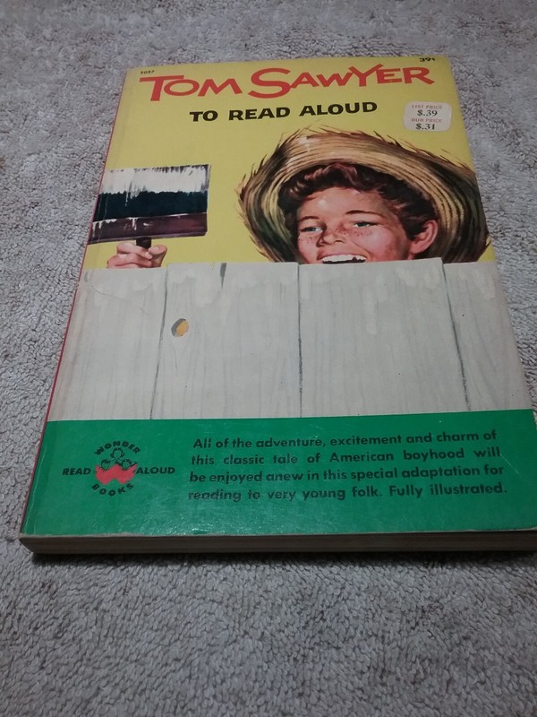 Vintage 1961 Book «TOM SAWYER To Read Aloud» 159 Pages Illustrated, Paperback