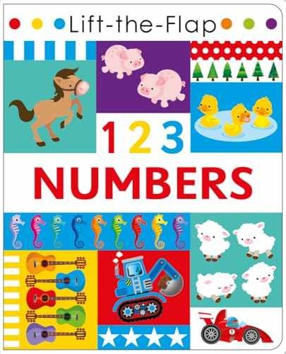 123 Numbers – Lift the Flap – Hardcover, by Page Publications – Very Good x