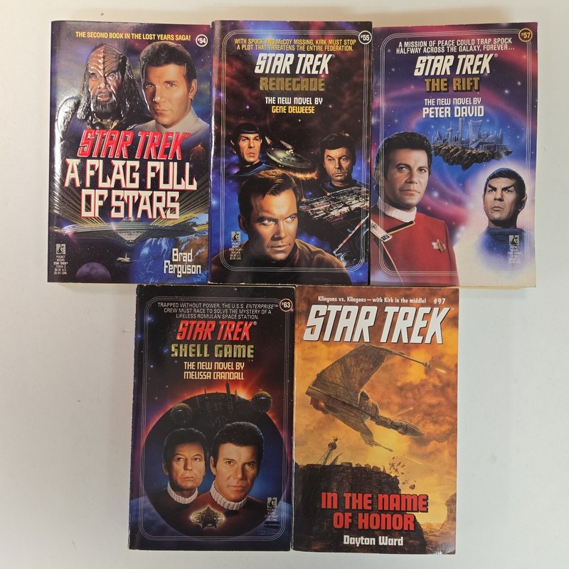 Lot of 5 Star Trek Original Series Pocket Books # 54, 55, 57, 63, 97