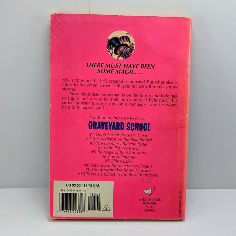The Abominable Snow Monster (Graveyard School #9) - Tom B. Stone 1995 VTG 1st Ed gallery