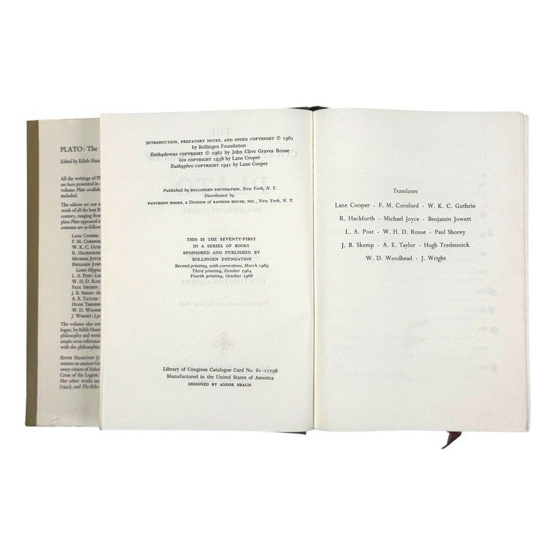 Plato - The Collected Dialogues Bollingen Series LXXI Pantheon 1966 in Slipcase gallery