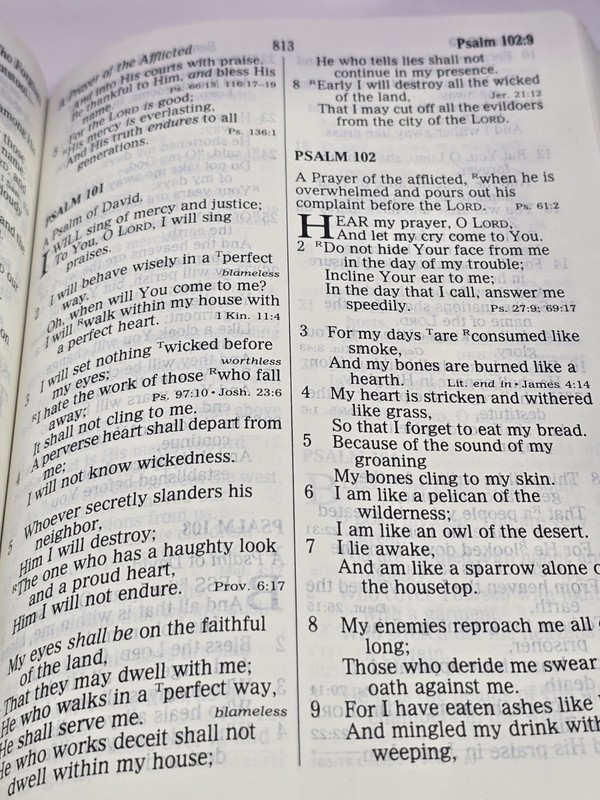 Holy Bible Personal Giant Print 1982 NKJV Nelson Dusty Rose Bonded Leather gallery