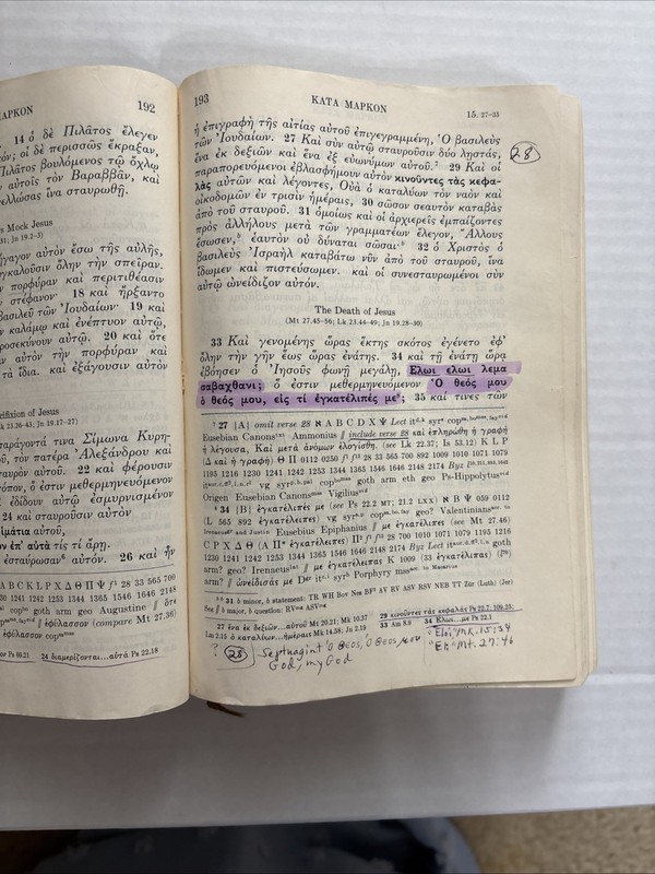 The Greek New Testament - Dictionary By Kurt Aland B77 Used 1966 gallery