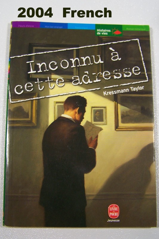 Kressman Taylor: Inconnu a cette Adresse Jewish German Correspondence 1938