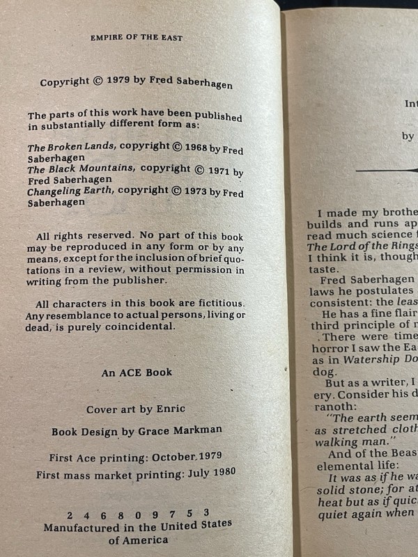 Fred Saberhagen: Empire of the East (Empire of the East Books #1-3) 3 In 1 gallery