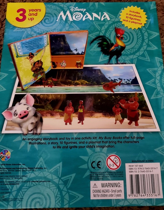Disney Moana My Busy Book Includes A Storybook 10 Figurines And Playmat 2017 gallery