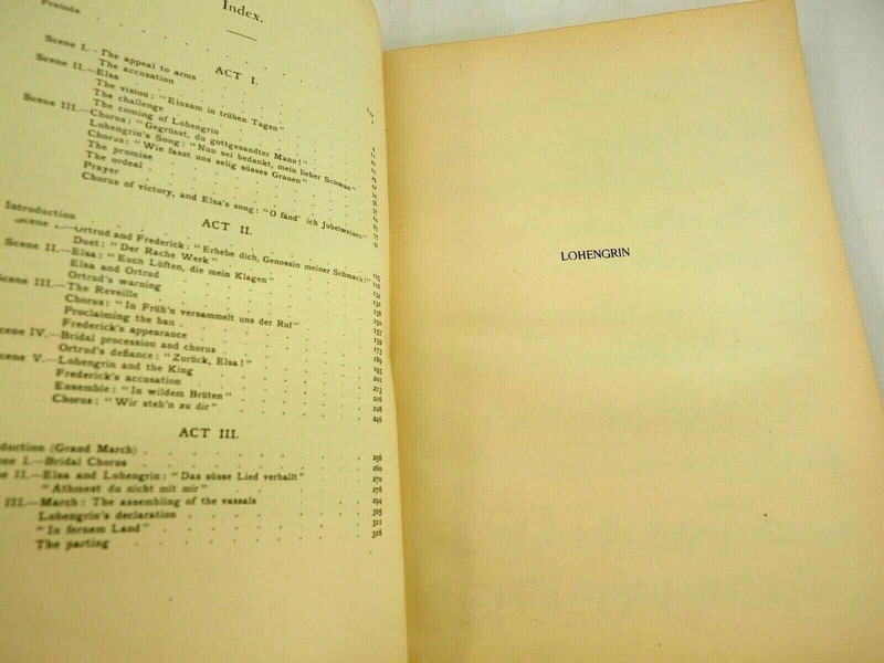 Lohengrin in Three Acts by Richard Wagner Sheetmusic G. Schirmer's Hardcover gallery