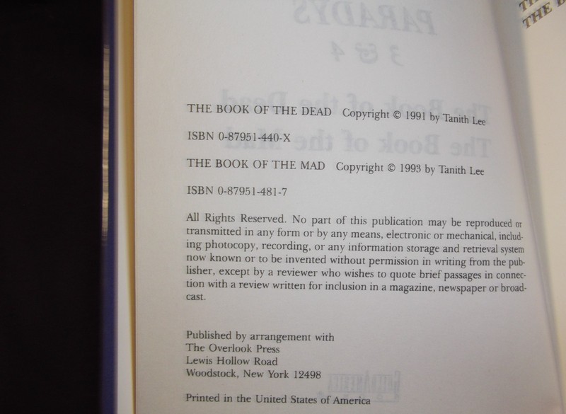 The Secret Books Of Paradys I, II, III, IV Two Volumes By Tanith Lee gallery