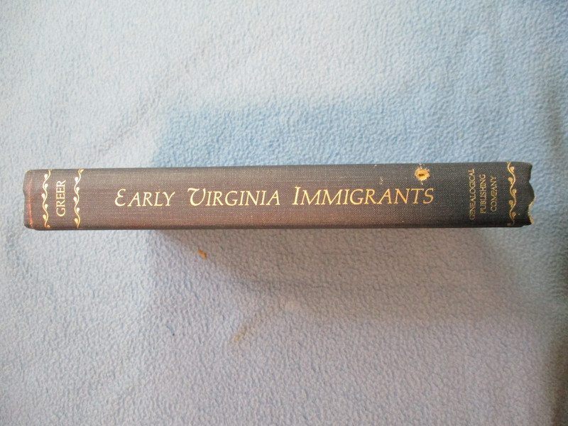 "Early Virginia Immigrants 1623 - 1666" - by George Cabell Greer, Geneology Help gallery