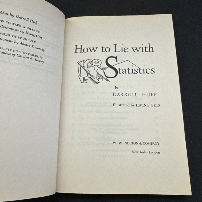 How to Lie with Statistics by Darrell Huff (1993, Trade Paperback) gallery