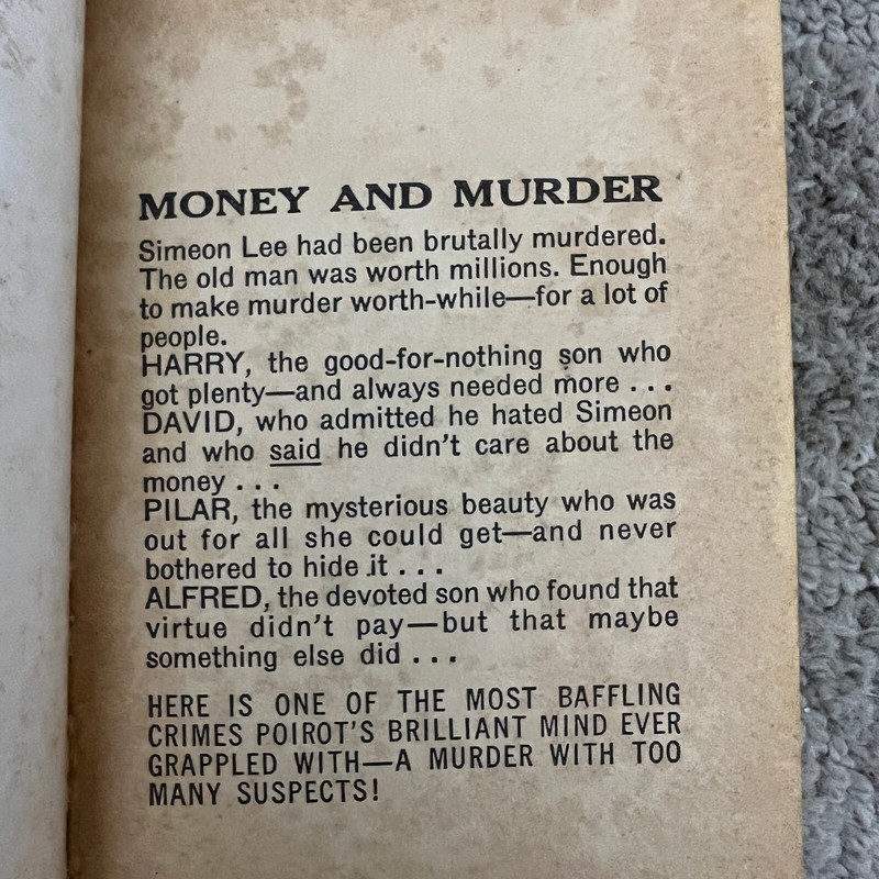 A Holiday For Murder Mystery Paperback Book by Agatha Christie Suspense 1962 gallery