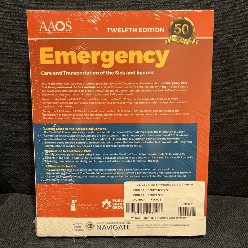 BK: Emergency Care And Transportation Of The Sick And Injured 12th Edition AAOS gallery