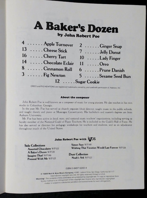 A Baker's Dozen John Robert Poe WP136 Neil Kjos Pub gallery