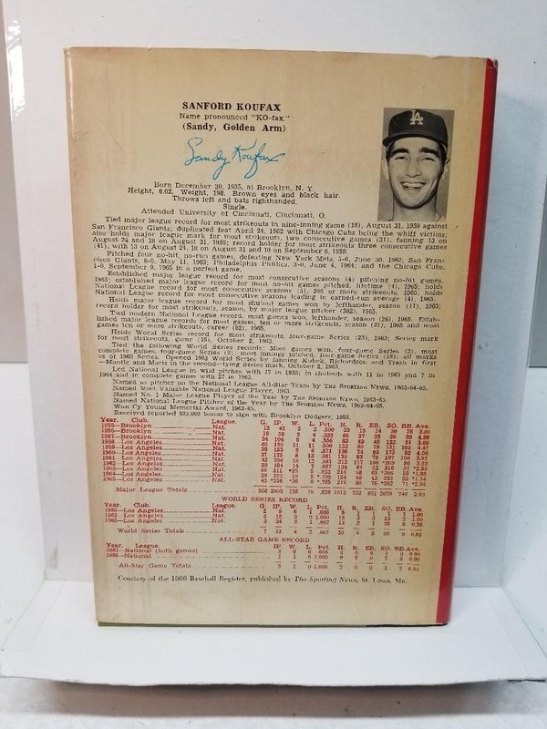 Koufax by Sandy Koufax 1st Edition 1966 Hardcover Viking w/ Dust Jacket - MINT gallery