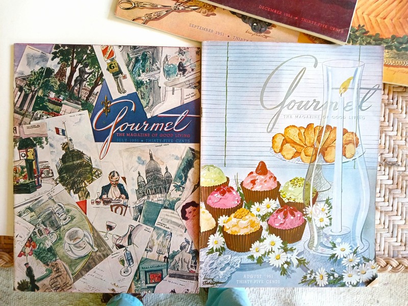 Gourmet Magazine 1951 11 issues incl Dec - full of Vintage liquor advertising gallery