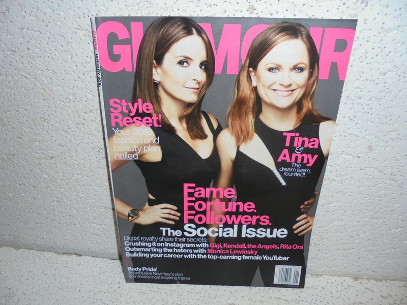 Glamour January 2016 Magazine Tina Fey Amy Poehler Cover