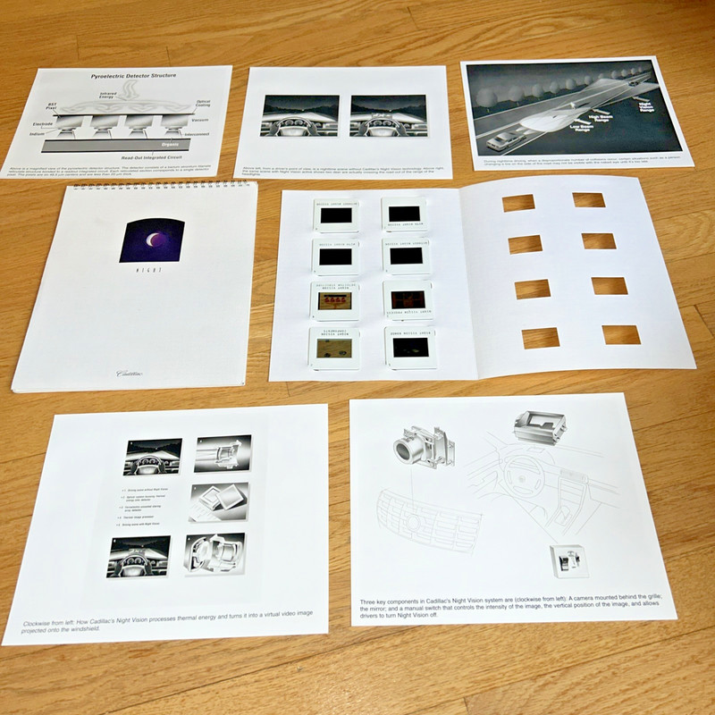 2000 CADILLAC NIGHT VISION SAFETY Press Release Packet / Slides / Photos