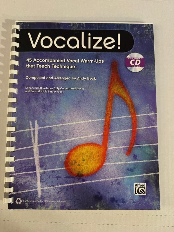 Vocalize! Andy Beck 2006 Book & CD Vocal Warm-Ups Technique Alfred Music