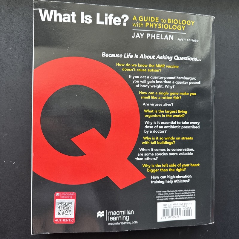 What Is Life? a Guide to Biology with Physiology by Jay Phelan (2021, Trade... gallery