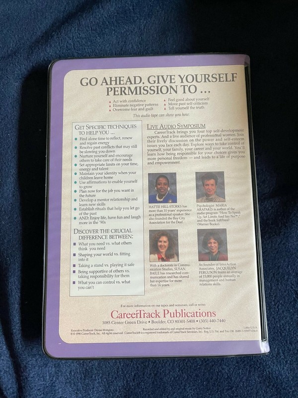 1990 CareerTrack WOMEN, POWER & SELF ESTEEM 4 Doubleside Audio Cassette Seminar gallery