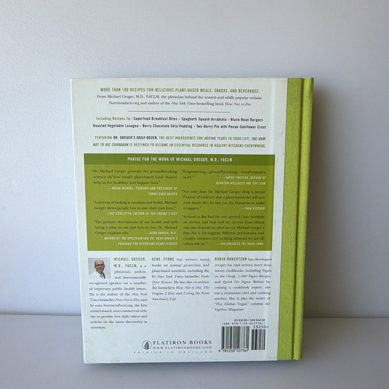 The How Not to Die Cookbook Michael Greger Hardcover Plant-Based Cooking 2017 gallery