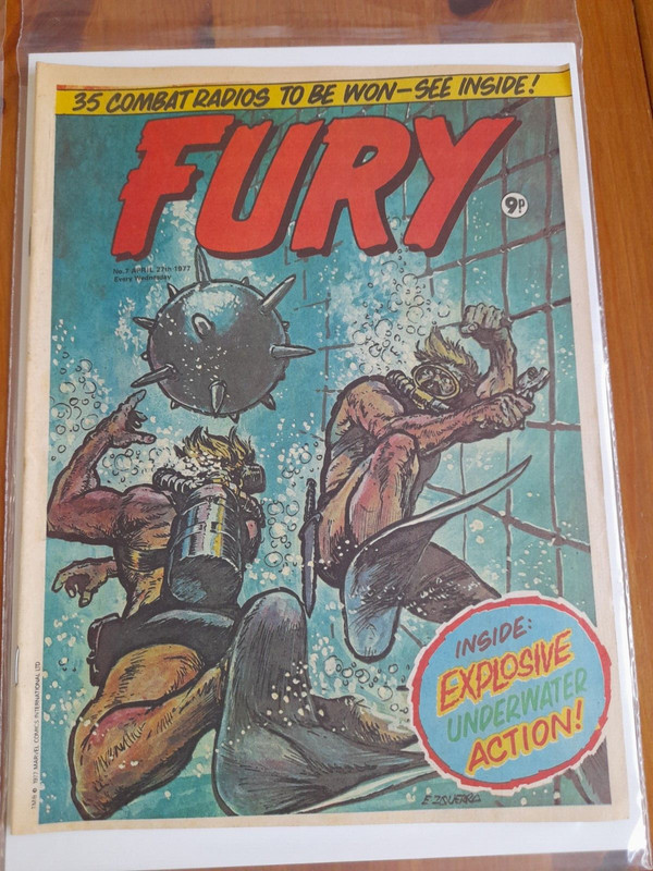 Fury #7 Apr 1977 FINE/VFINE 7.0 Marvel UK reprints Sgt Fury #5 Baron Strucker