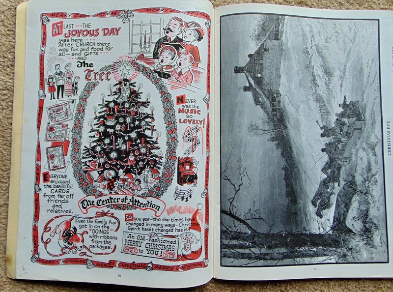 1966~ OLD FASHIONED CHRISTMAS IN PICTURES ~ BOOK 1 ~ 11" x 14 7/4" ~ BEAUTIFUL! gallery