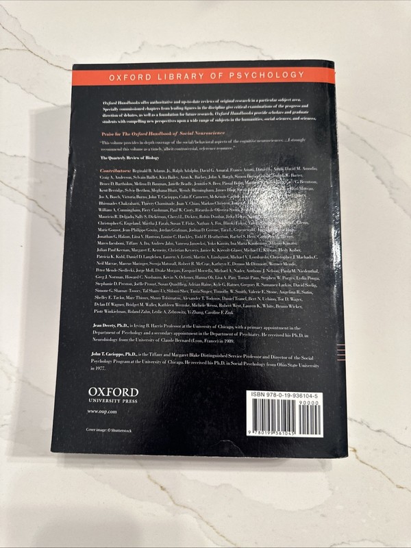 The Oxford Handbook of Social Neuroscience (Oxford Library of ... gallery