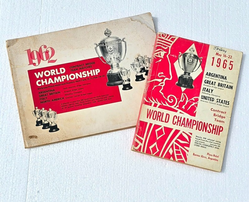 VTG 1960’s Lot WORLD CHAMPIONSHIP CONTRACT BRIDGE Card Game New York Argentina