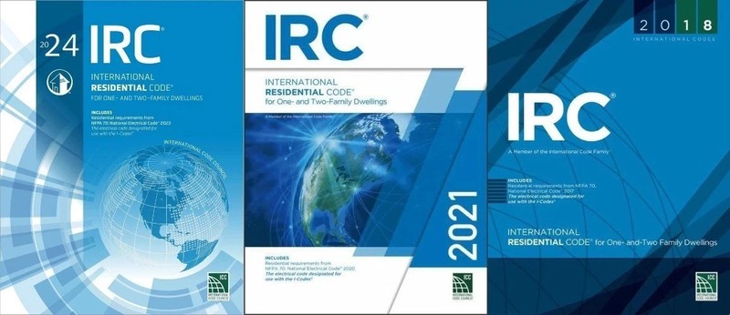 IRC 2024 AND IRC 2021 AND IRC 2018 International Residential Code Free Shipping