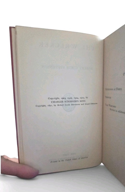 1925 The Wrecker Robert Louis Stevenson HC Charles Scribner's Sons Vintage gallery