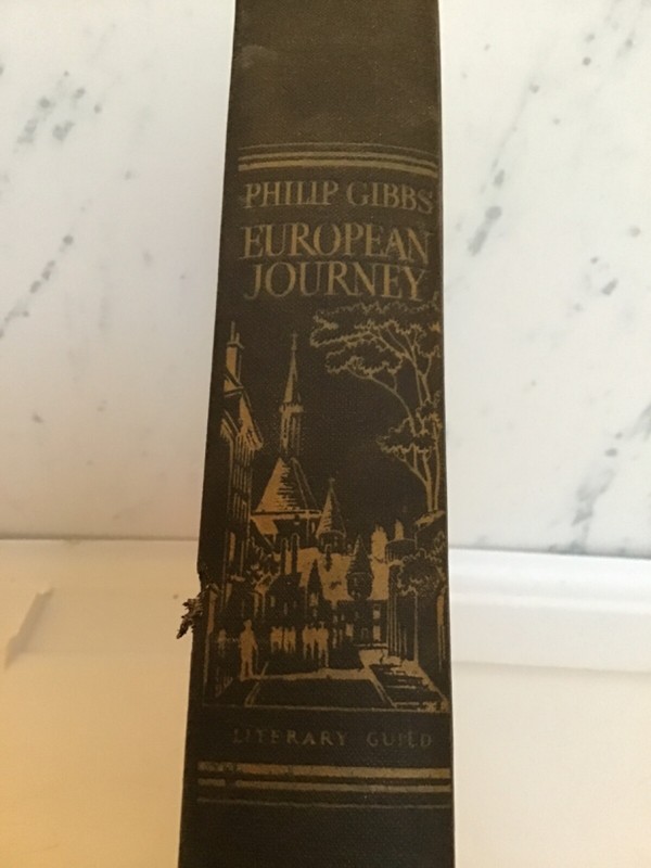 Vintage Antique 1934 European Journey by Philip Gibbs w/ Illustrations