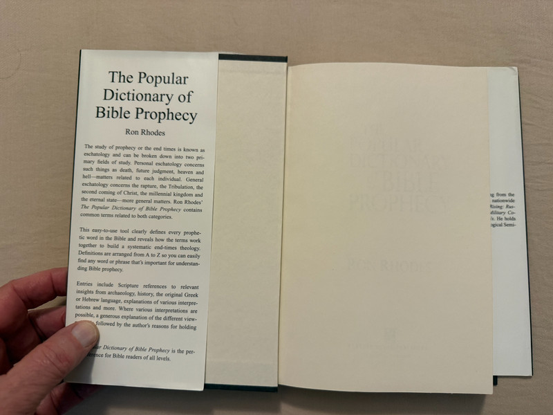 The Popular Dictionary of Bible Prophecy by Ron Rhodes HC/DJ Like New Cond. gallery