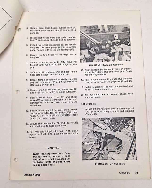 USED VERSATILE PARTS MANUAL UP TO DATE FOR 4812 / 4814 AUGER HEADER 97582 gallery